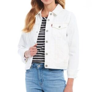 Levi's Original Denim Jean Trucker Jacket White Size L